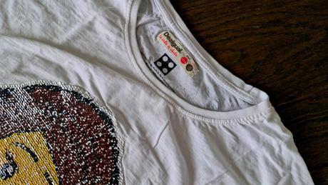 Fantasticke lego tricko s pretacacimi flitrami, desigual,152