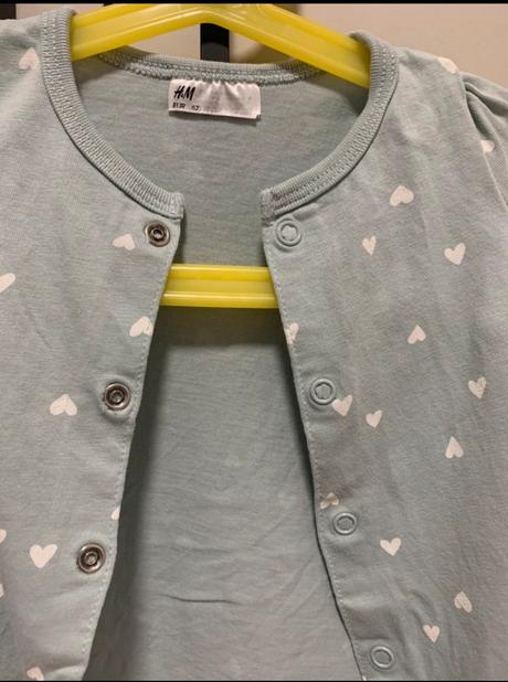 Bavlnené pyžamká - srdiečka, h&m,62