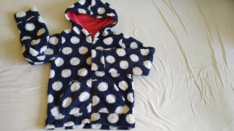 Bodkovaná chlpatá mikina, tu,140