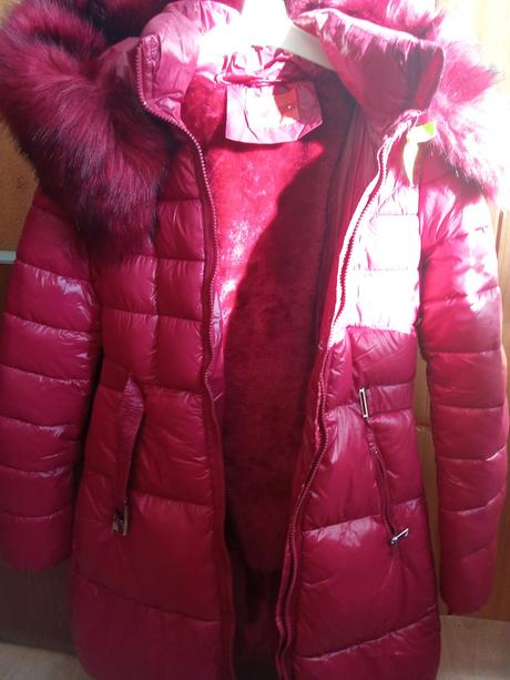 Zimná kožusinová bunda, s