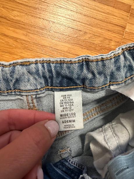 Dievčenské wide leg rifle hm, h&m,152