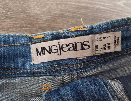 Riflová sukňa, mango,s