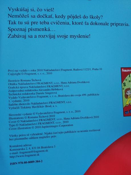 Šikovný predškolák - učíme sa písmenká,