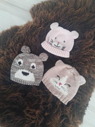 3x detská čiapka, 80