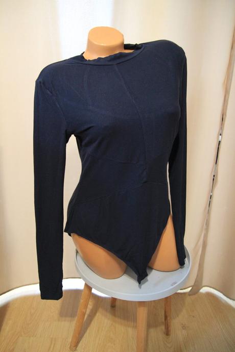 Tmavo modrý bavlnený body top, h&m, h&m,l