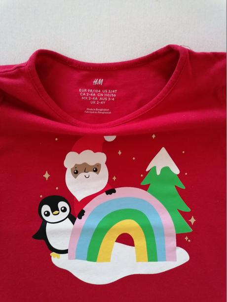 Tricko 98/104 so zimnym motivom, h&m,98