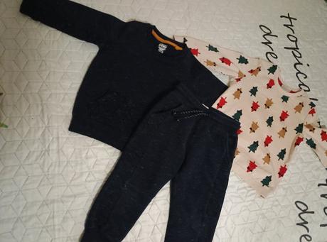 Tepláková súprava + vianočný pulóver, f&f,92