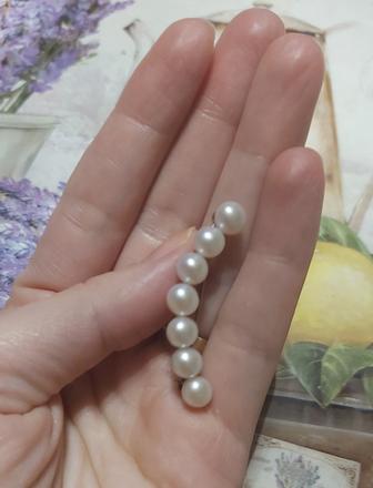 Luxusná strieborná perlová brošňa,