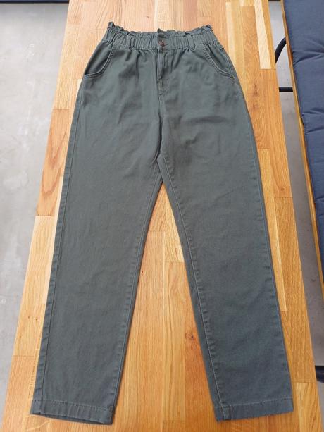 Tmavozelené paperbag nohavice, veľ. s, reserved,s