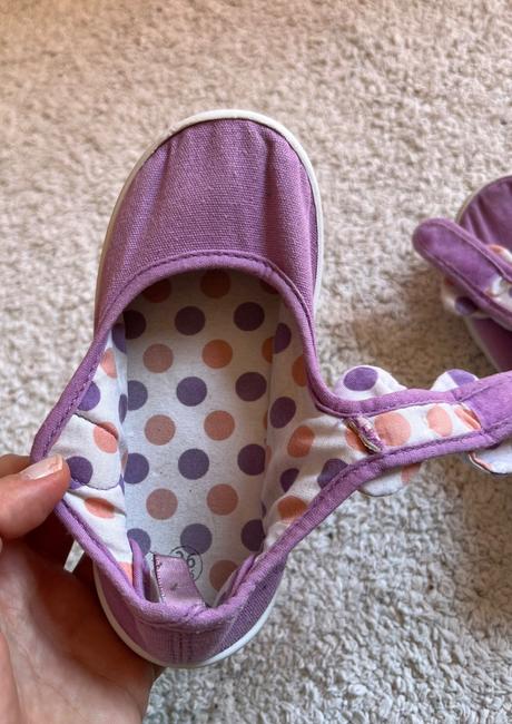 Fialové papuče na suchý zips, 26, 26