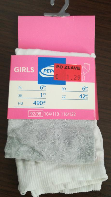 Strieborné silonky, pepco,92