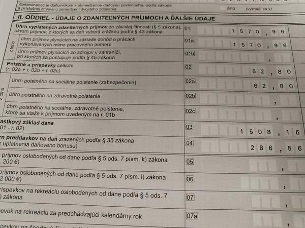 Je úhrn preddavkov suma, ktorá bude vrátená?