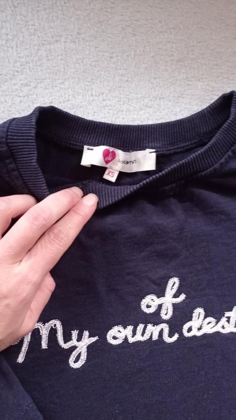 Mikina kotton s volanom, xs