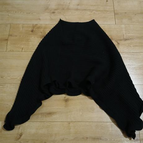 Čierne pletené teplé pončo/šál, tchibo