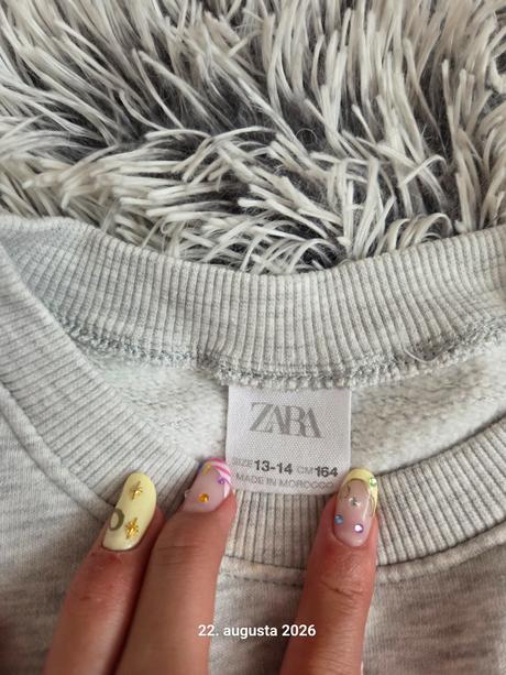 Grey sweatshirt-mikina, zara,164