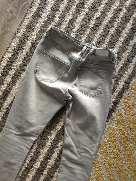 Sivé skinny fit rifle, h&m,152