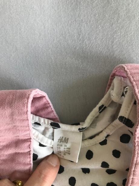 Komplet suknička na traky +tričko, h&m,74