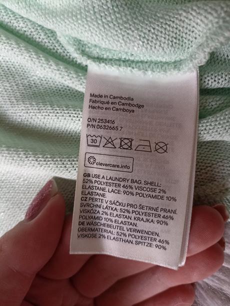 Sexy mentolový topik, h&m,m