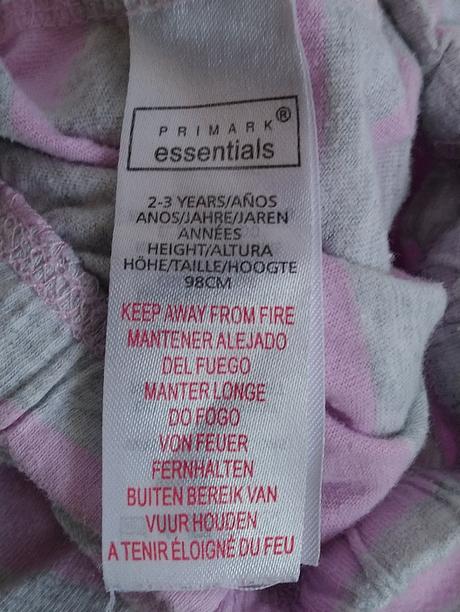 Dievčenské pásikavé pyžamové nohavice, primark, primark,98