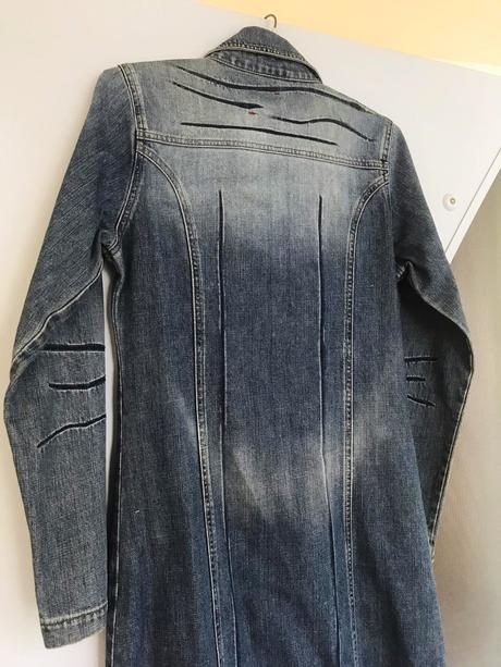 Trendový riflový kabát s/m, s