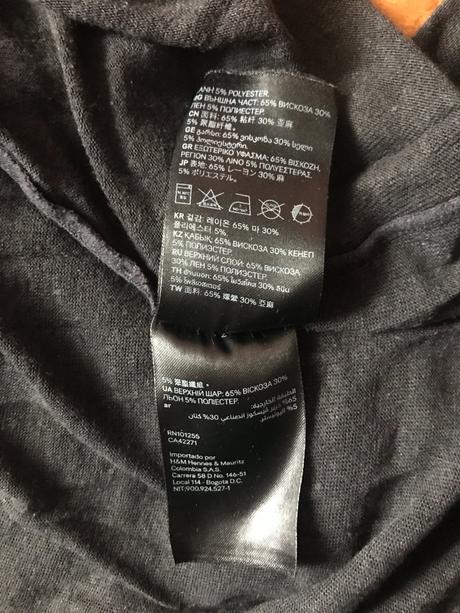 Šaty/tričko - asymetrické , veľ. l, h&m,l