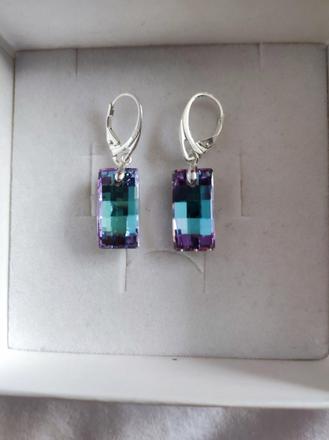 Náušnice obdlžníky,