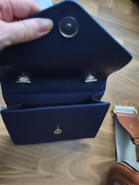 Dámska štýlová modrá kabelka, 