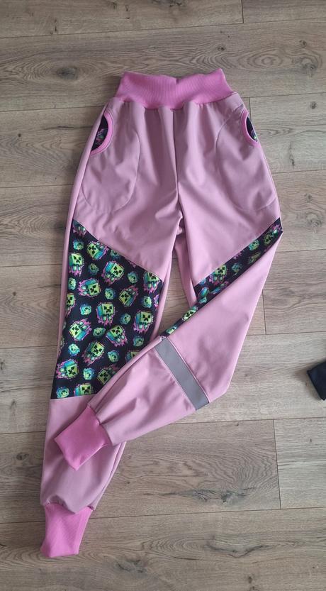 Softshel nohavice podsite flecom 164, 164