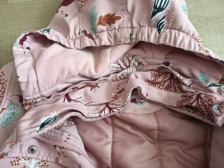 Lindex zimná bunda lesné zvieratká 128, lindex,128