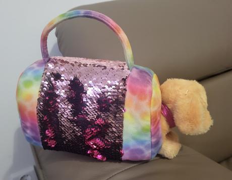 Plyšový psík v taštičke baby kiddo, 