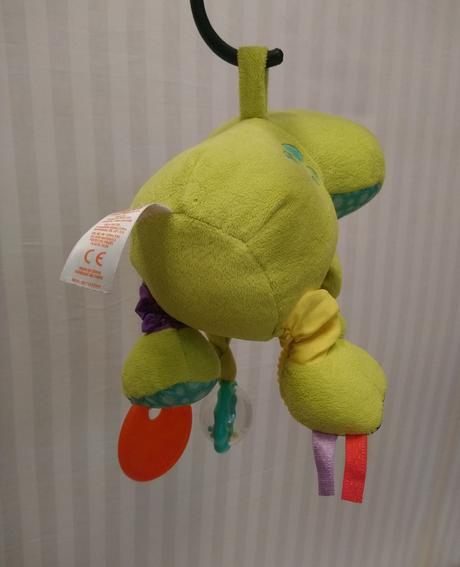 Plyšová zavesovacia žaba, bright starts, 20 cm,