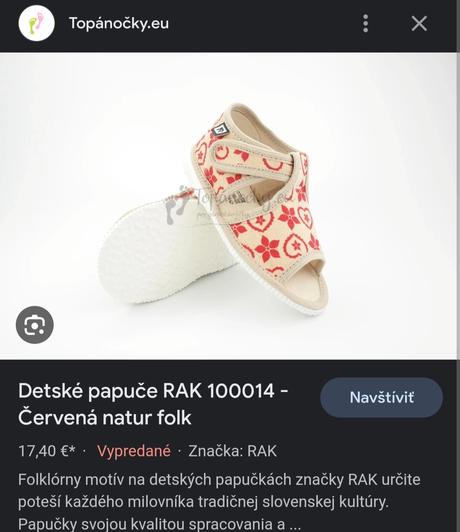 Papuce rak v.19, rak,19