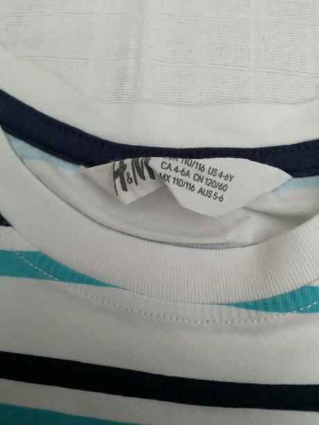 Tričko s pásikmi, h&m,110
