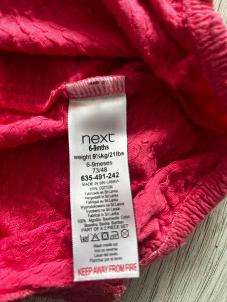 Tmavoružové letné dupačky s melónikom, next,74