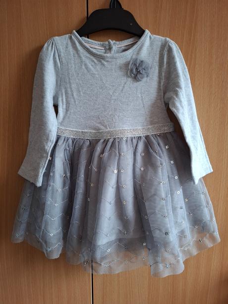 Sivé šaty,  vel 80, f&f,80