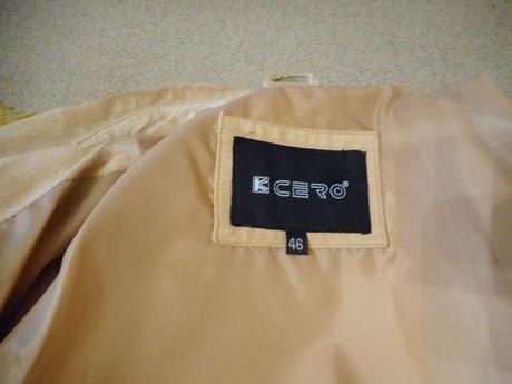 Dámsky jarný/jesenný kabát z prírodnej usne, 46