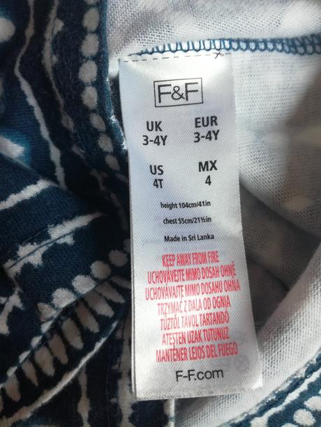 Batikovaný overal 3/4 roky, f&f,104