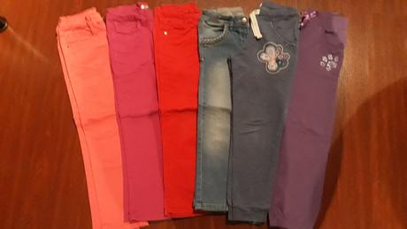 Pekné nohavice 4ks + tepláky 2ks/116, 116