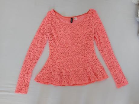 Elegantný čipkovaný top, h&m,s