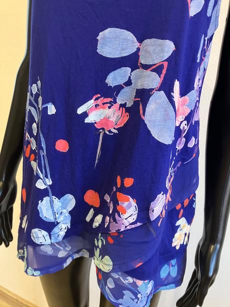 Dámske kvetované tričko s volánom desigual (m), desigual,m