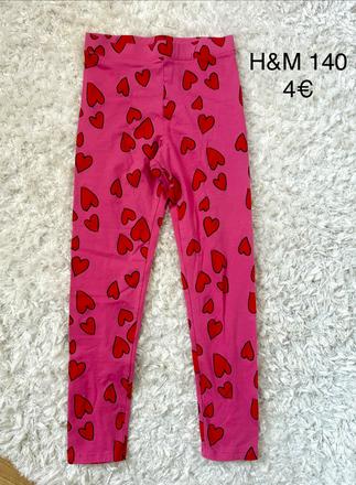 H&m srdiečkové legíny 140, h&m,140