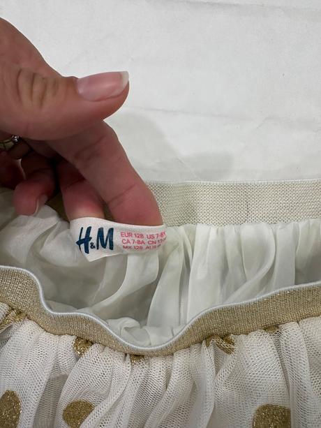 H&m dievčenska tylova sukna so srdieckami, h&m,128