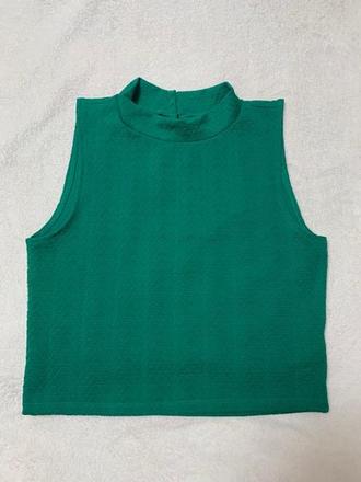 Krásny zelený cropp top, reserved,m