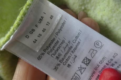 Oui original, krasna neonkovo zltozelena mikina, l