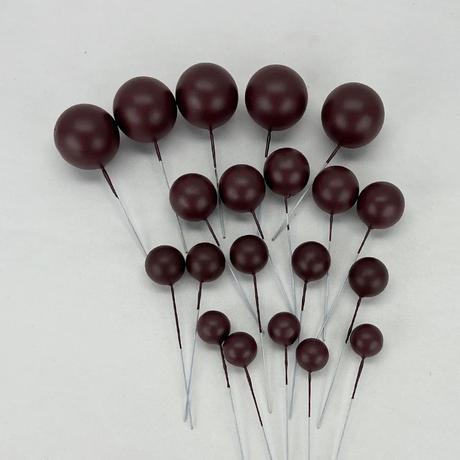 Tortový zápich guličky hnedé (20ks) - skladom,