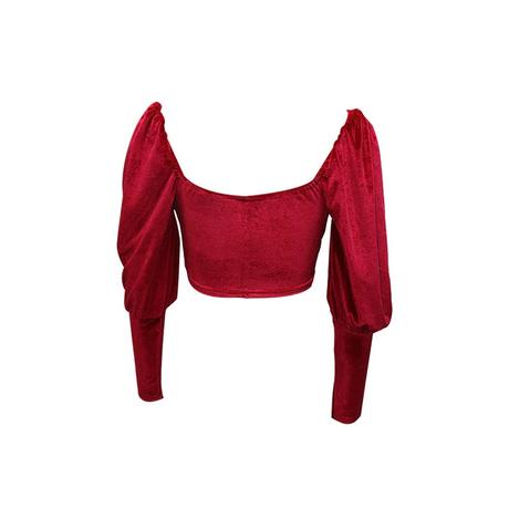 Zamatovy crop top, m