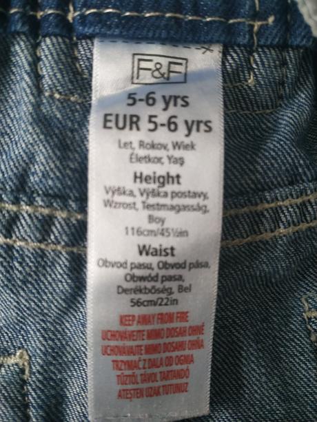 Džínsová šatova sukňa, f&f,116