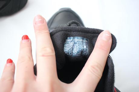 Dámske kožené zateplené tenisky čierne prechodné, tommy hilfiger,39