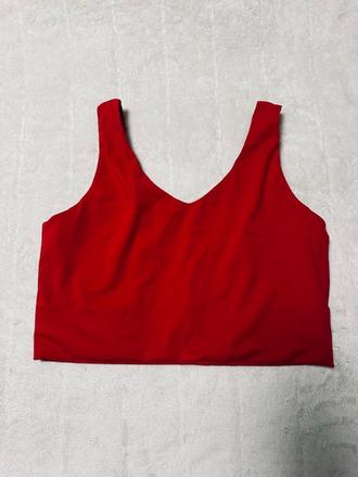 Tmavočervený športový top 4f, l / xl