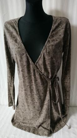 Dámsky hnedý elastický župan, white stuff, m